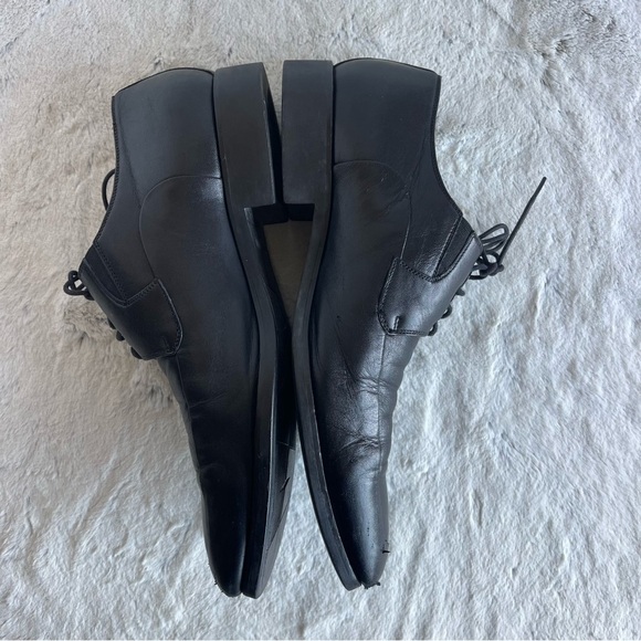 Bruno Magli Black Leather Oxfords VINTAGE Designer Rammola Size 10M - Picture 5 of 11